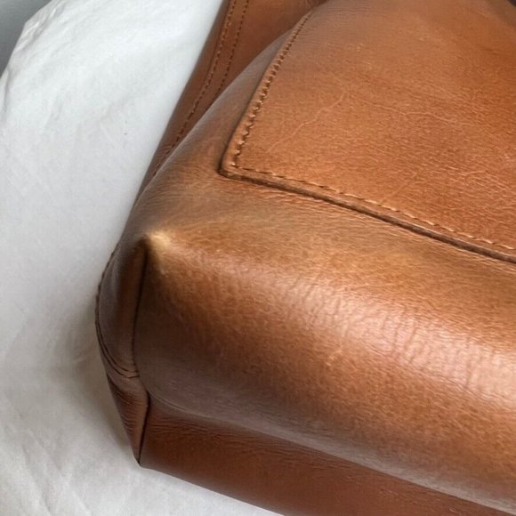 Madewell Womens $168 Medium Transport Tote English Saddle Brown F5788 Embossed 4 - Picture 15 of 16